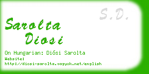 sarolta diosi business card